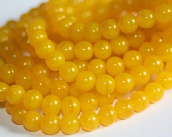 Czech Glass Beads, 6mm Round Druk Bead, 25 Beads