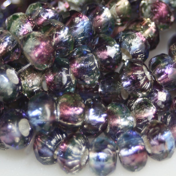 Czech Glass Beads, Big Hole Beads, Roller Beads, 6x9mm, 12Pcs