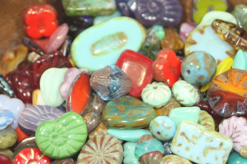 Czech Glass Bead Mix, Misc. Loose Beads image 2