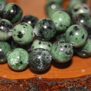 Ruby Zoisite Beads, 12mm Round, 8 inch image 3