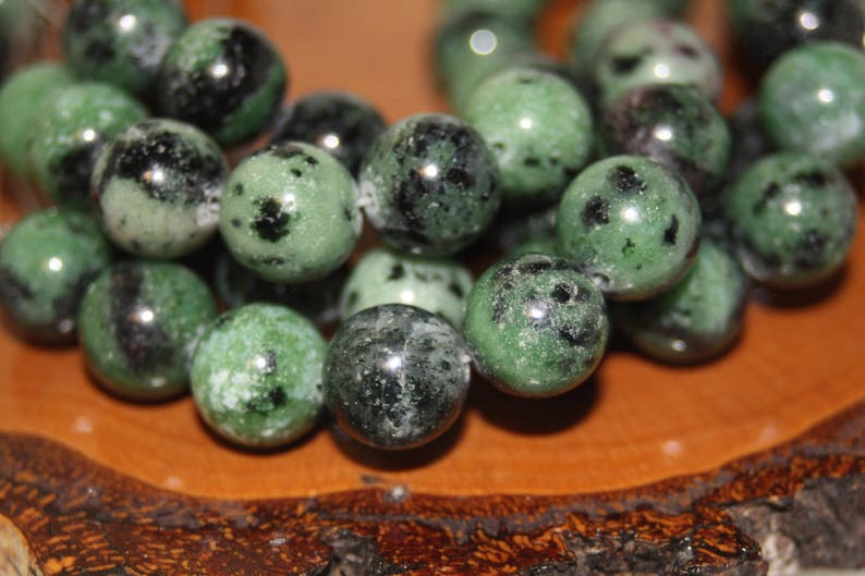 Ruby Zoisite Beads, 12mm Round, 8 inch image 3
