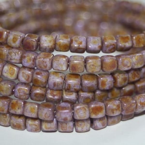 Czech Glass Beads, 4mm Cube Shape, 40 Beads per Strand
