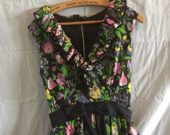 Maxi dress, vintage, floral print