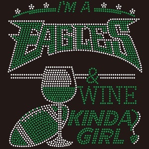 Football & Wine Kinda Girl Rhinestone T-Shirt or Sweatshirt