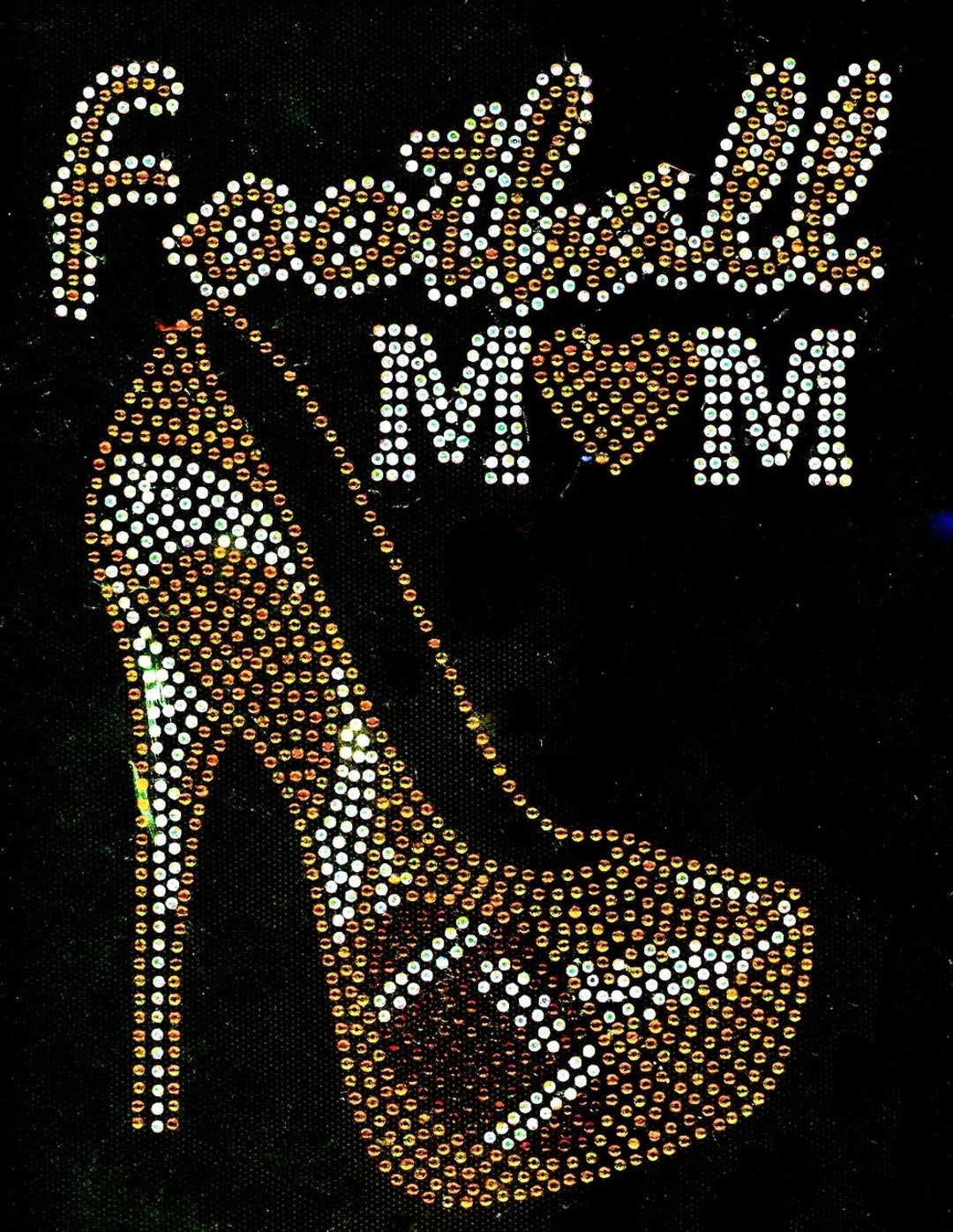 Football Mom Rhinestone Tshirt Etsy