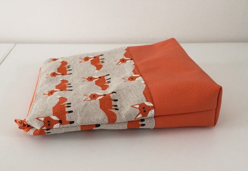 Orange fox ladies storage bag teenage pouch makeup bag Teen-Beutel Orange Fuchs Beutel orange fox pouch Make-up Tasche, Orange Fuchs