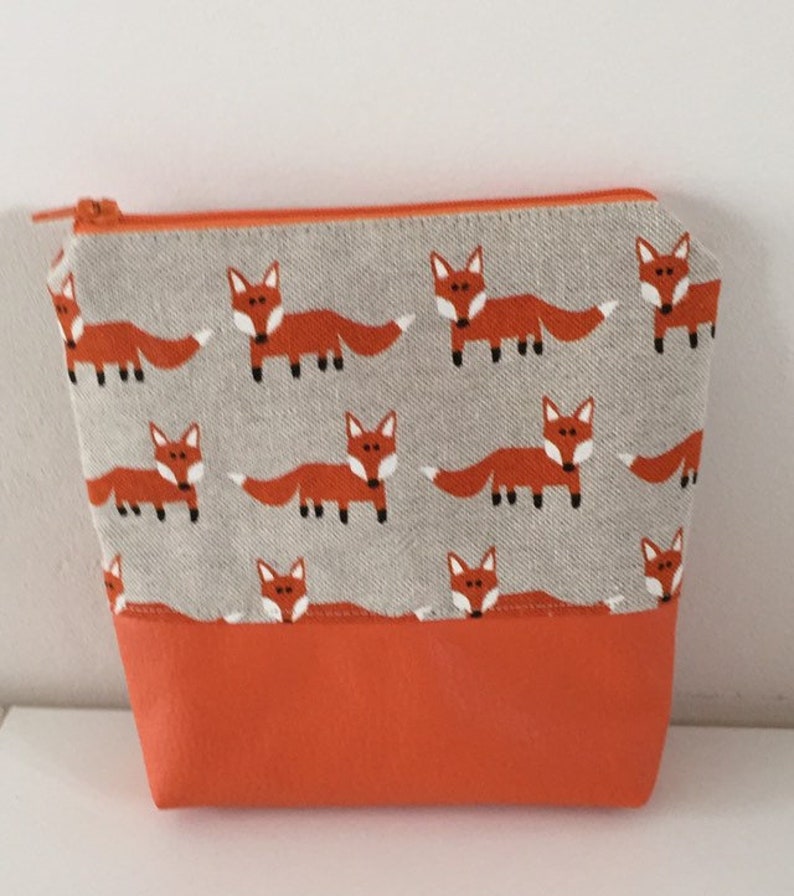 Orange fox ladies storage bag teenage pouch makeup bag Teen-Beutel Orange Fuchs Beutel orange fox pouch Make-up Tasche, Orange Fuchs