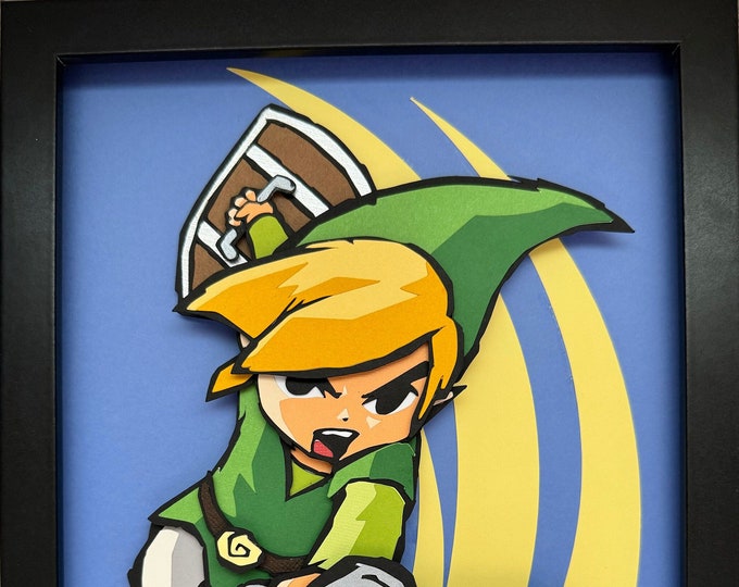 Link - Legend of Zelda - 8x10 Shadowbox