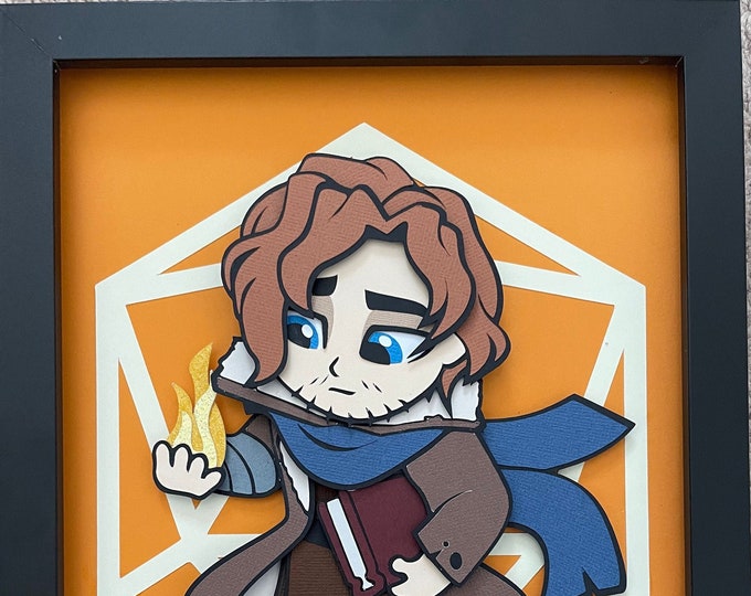 Caleb - Mighty Nein - 8x10 Shadowbox