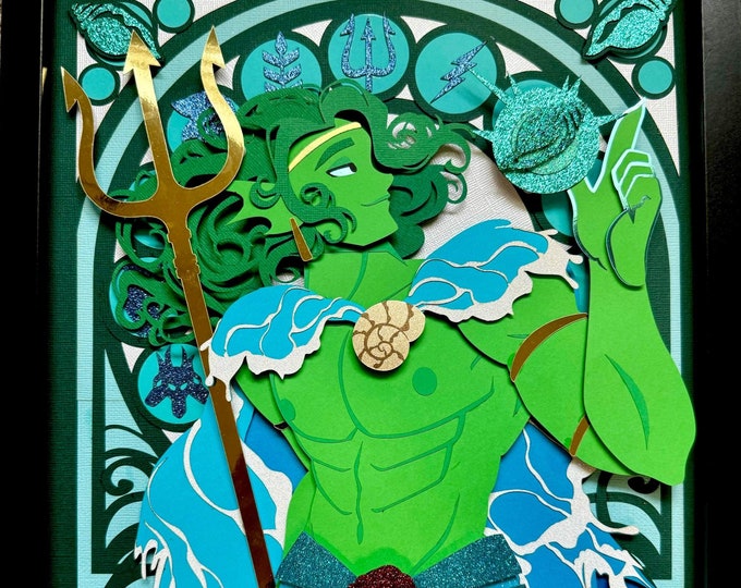 Poseidon Art Nouveau 11x14