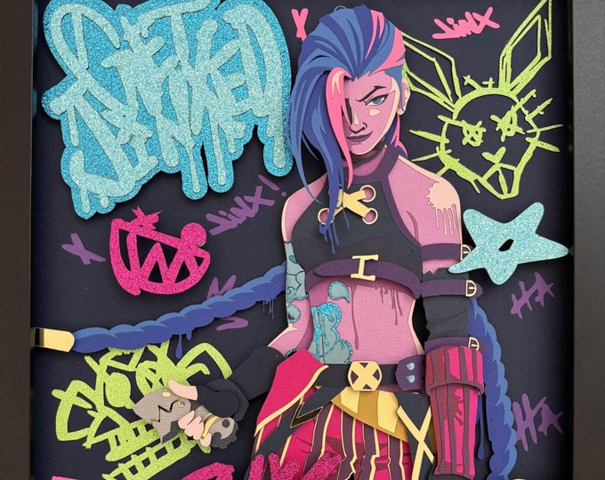 Jinx - League of Legends - 11x14 Shadowbox