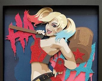 Harley Quinn 11x14 Shadowbox