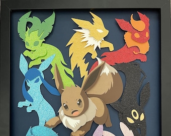 Eeveelution - Pokémon 11x14 Shadow Box