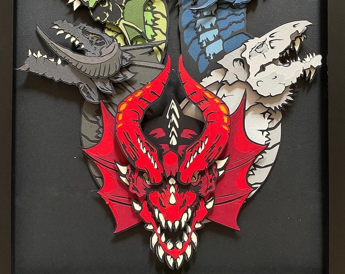 Tiamat D&D 11x14 Shadowbox