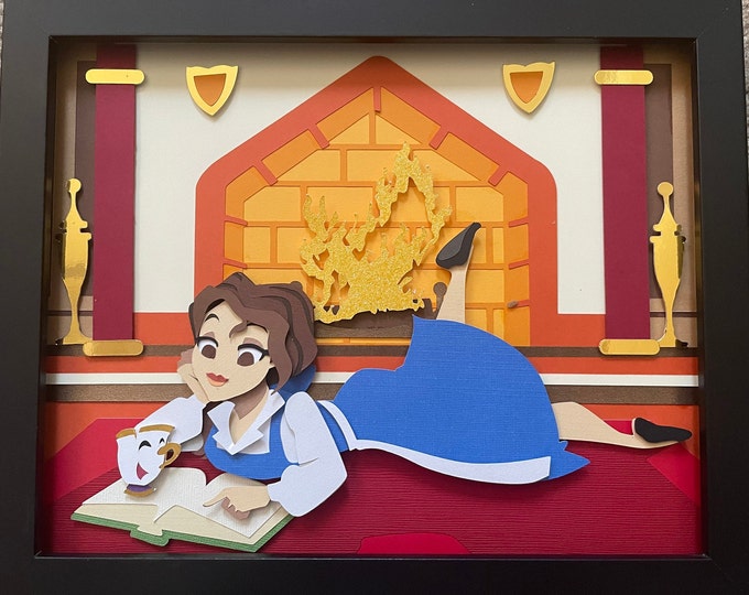 Beauty and the Beast - Belle 8x10 Shadow Box