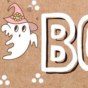 Halloween| Boo| Ghosts| Cute | Printable Hand-Painted Style Banner | DIY Party Decoration | Instant Download