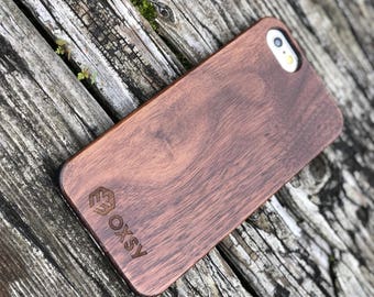 OXSY Walnut Wood iPhone 8 Case | Genuine Apple iPhone  | Real Wood | Solid Wood iPhone 8 cover | New wooden case | Walnut wood case | Gift I