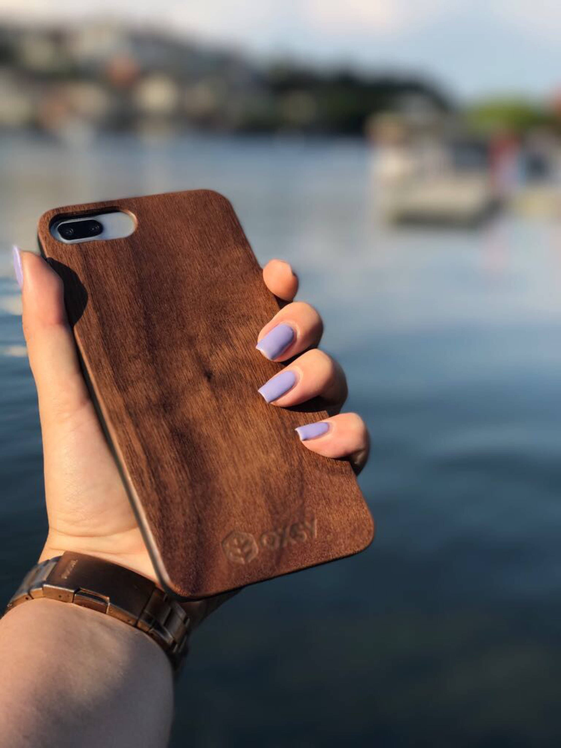 American Walnut Real Wooden Phone Case / iPhone, Samsung, Huawei