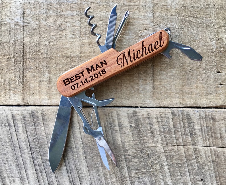 Engraved Pocket Knife Groomsmen Pocket Knife Best Man Knife Etsy