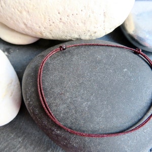 Bracelet cordon MARRON FONCÉ vendu Bijou porte bonheur minimaliste