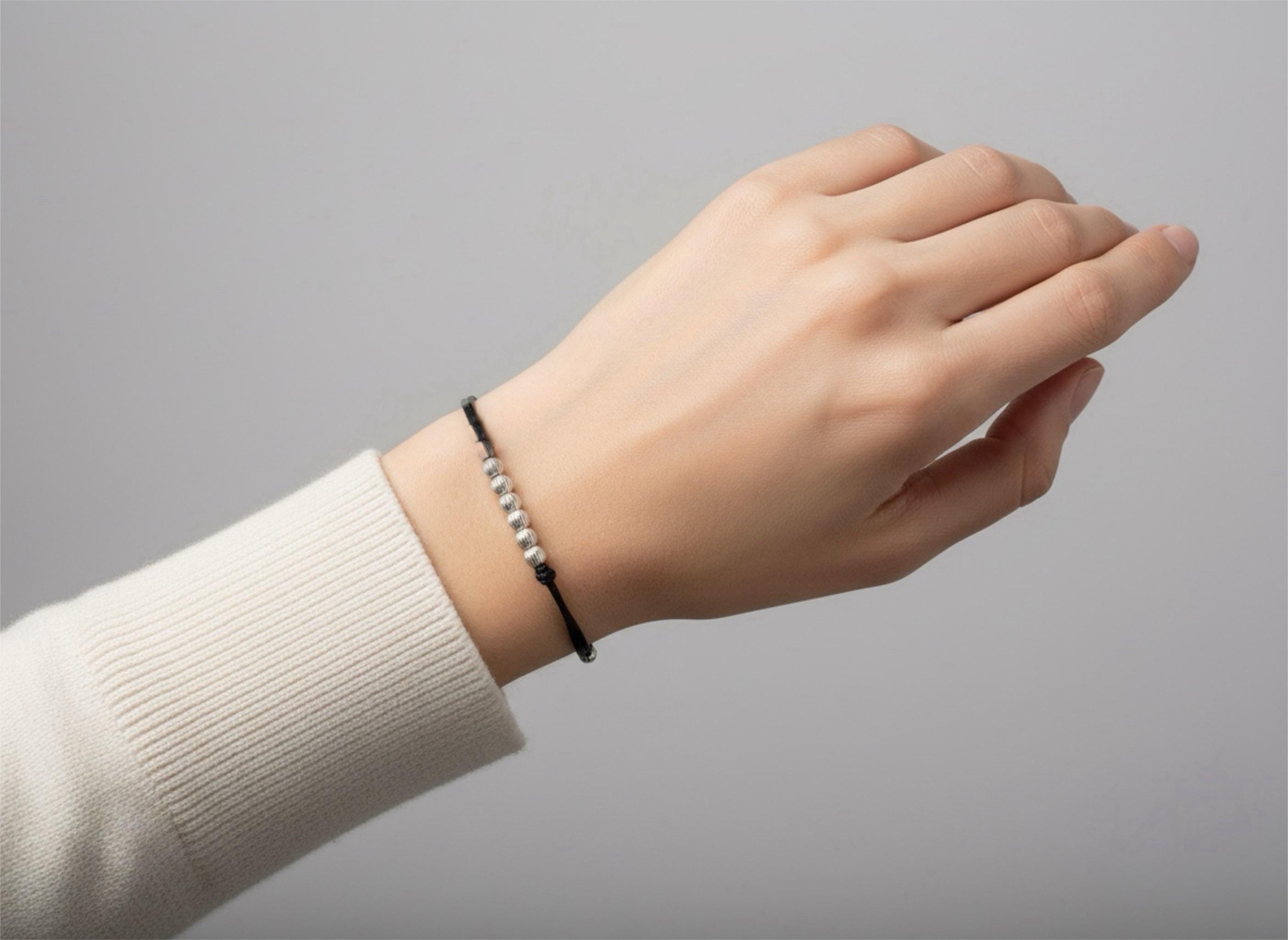 Bracelet ETIKA En Acier Et Cuir Tressé Rouge - AE-BR70258