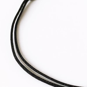 BLACK thin cord bracelet Sold individually or in batch Minimalist lucky jewelry Rock image 3