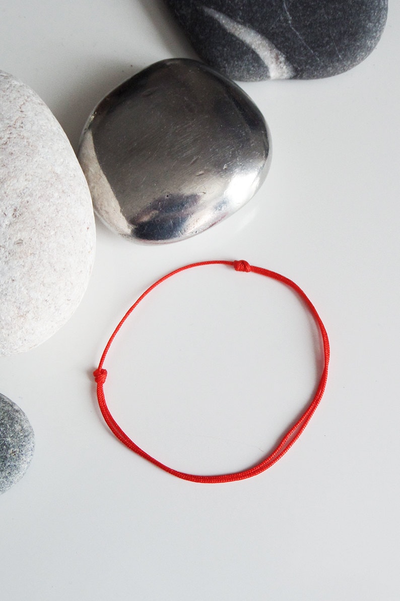 RED KABBALAH cord bracelet sold individually or in batch The red thread Minimalist lucky jewelry image 3