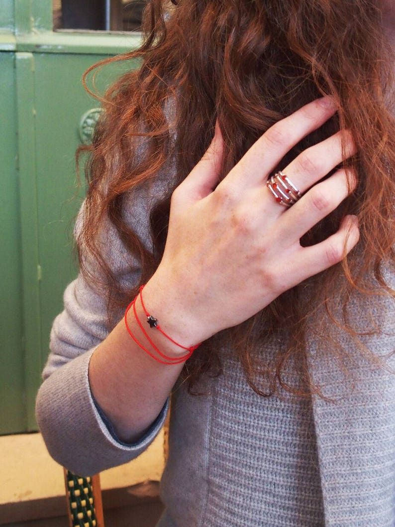 RED KABBALAH cord bracelet sold individually or in batch The red thread Minimalist lucky jewelry image 2