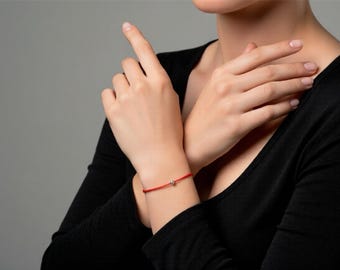 Omonic Lot De 6 Bracelets Porte-bonheur En Corde Rouge Kabbale