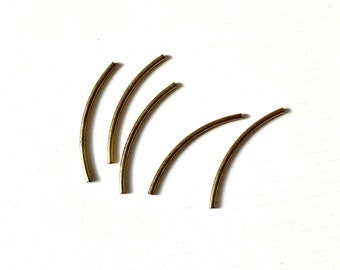 DIY curved brass rods to make your own choker bracelet jewelry Sold in sets of 4