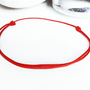 RED KABBALAH cord bracelet sold individually or in batch The red thread Minimalist lucky jewelry