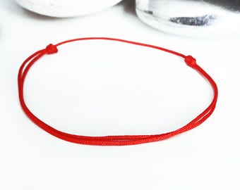 RED KABBALAH cord bracelet sold individually or in batch The red thread Minimalist lucky jewelry