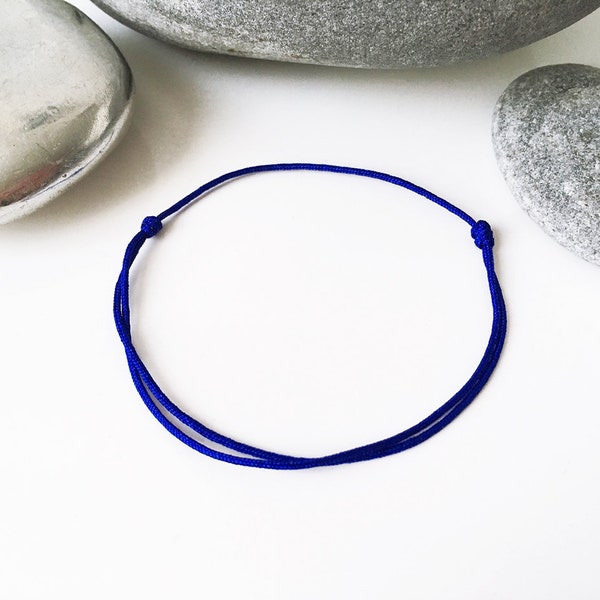 Bracelet cordon BLEU ROI I Bleu OUTREMER Bijou porte bonheur minimaliste