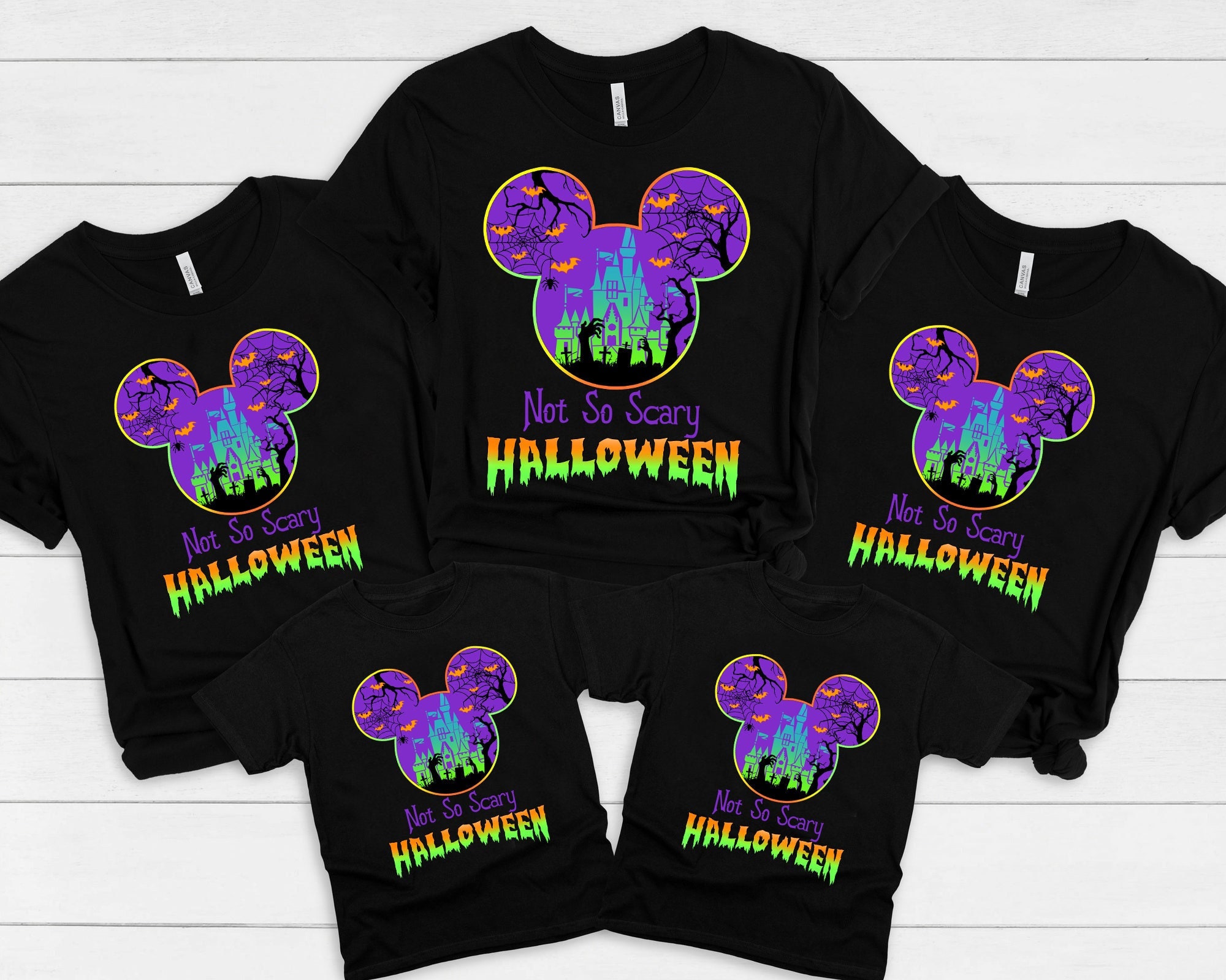 Discover T-shirt assorti Halloween pour famille Disney, t-shirt Disney Mickey Pas si Effrayant