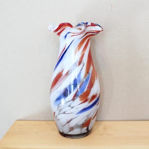 COLOR GLASS VASE Vintage/ Multicolor Glass Vase Classic Shape/ Vintage Home Accessory/ Ussr