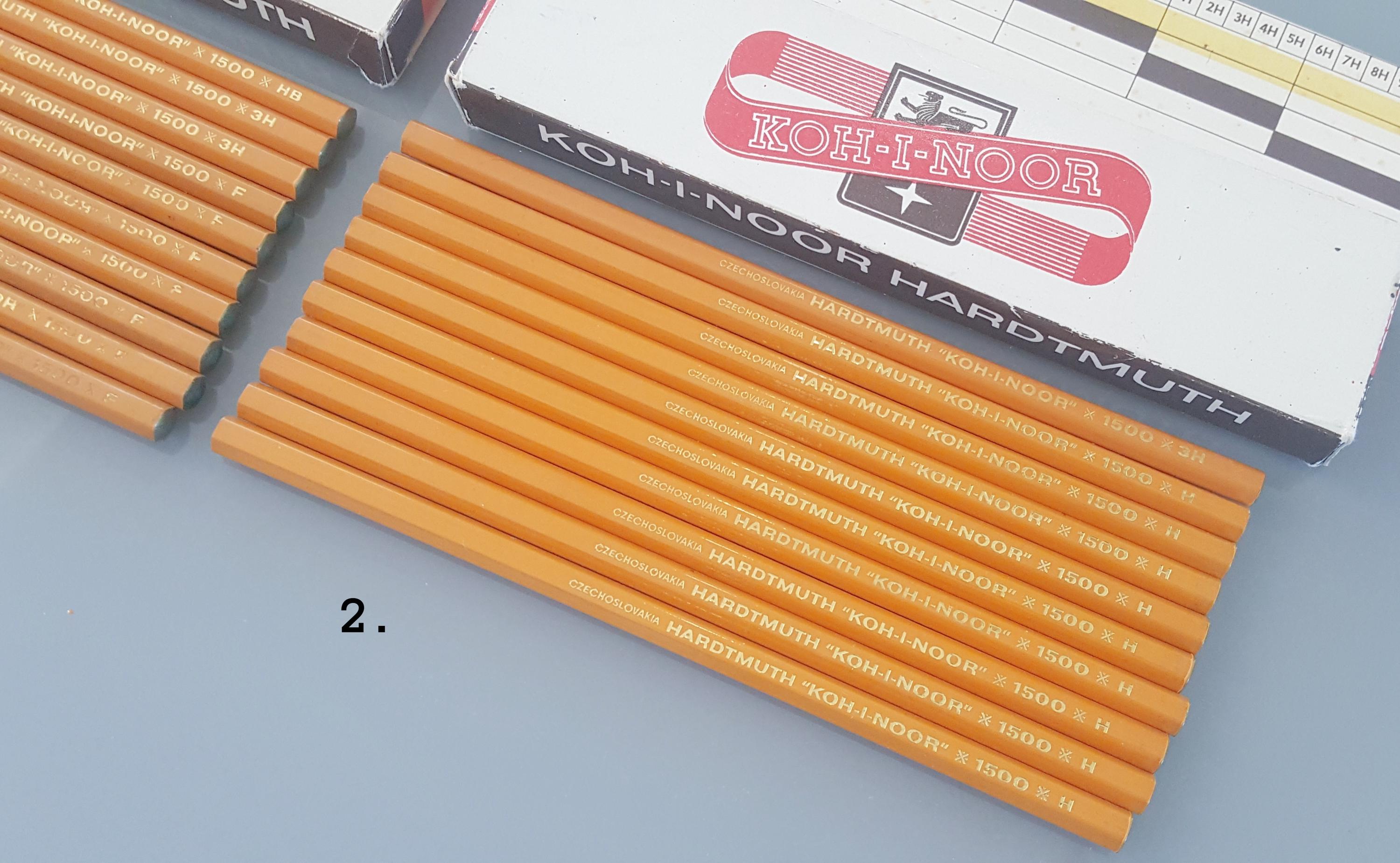 10 PENCILS KOOH-I-NOOR Vintage/ 10 Graphite Pencils Hardtmuth Koh