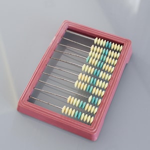 SALE...ABACUS Vintage/ Small Plastic Abacus, Retro Calculator/ Russian Vintage School Supplies/ USSR