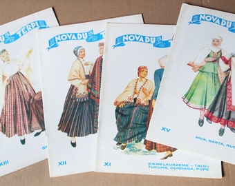 NOVADU TĒRPI_LATVIJA/ Vintage Book Latvian Folk Costumes/ Latvia