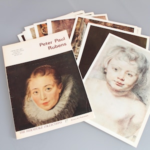 RUBENS_ 16 TARJETAS A5 Vintage/ Juego de 16 tarjetas tamaño A5, Peter Paul Rubens, pintor flamenco/ Tarjetas de arte vintage rusas/ URSS