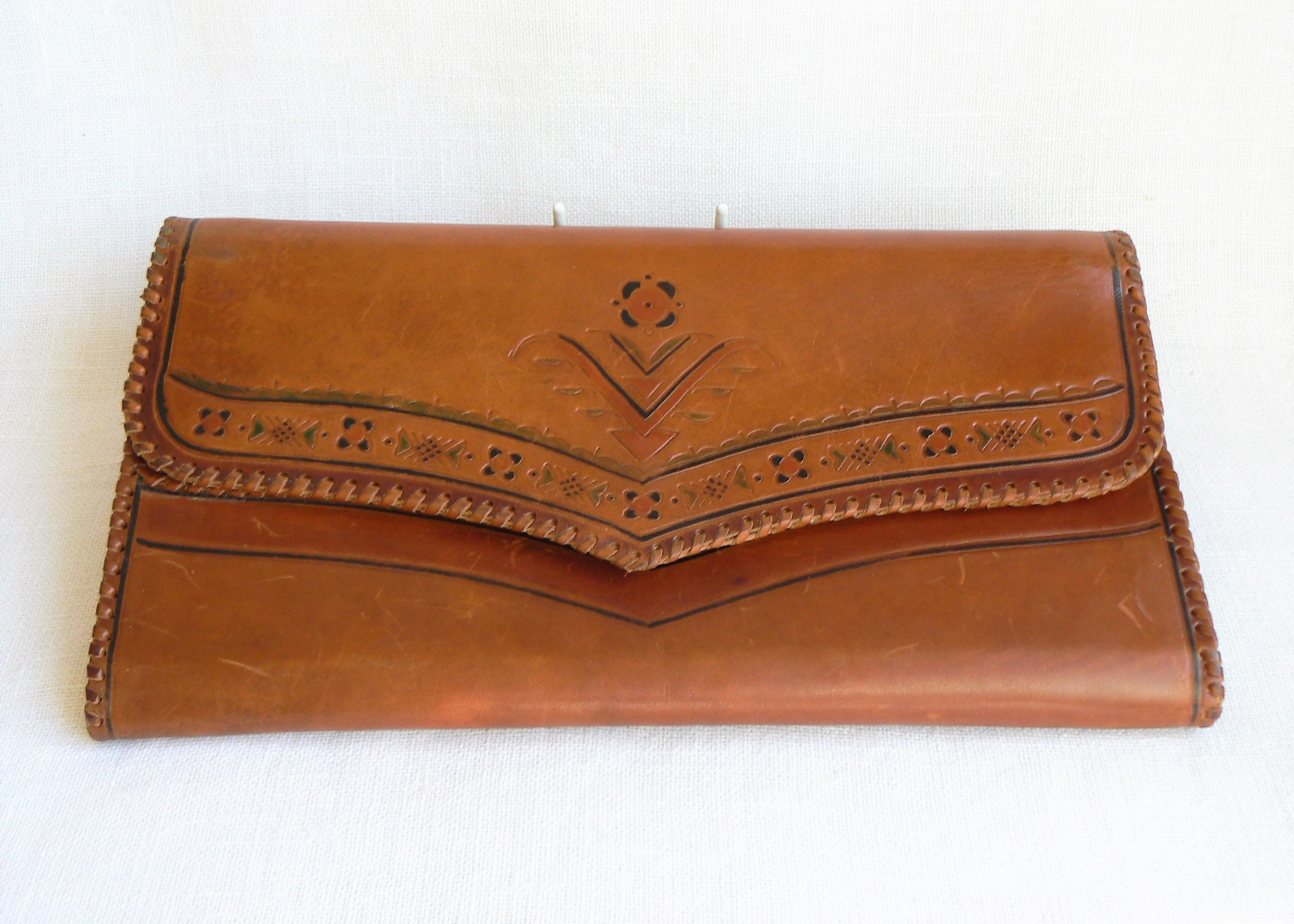 LEATHER CLUTCH Vintage/ Leather Clutch Hand Bag/ Latvian Etsy