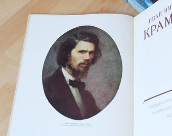 KRAMSKOI_ART BOOK Vintage/ Reproduction Album Ivan Kramskoi Painting / Russian Vintage Art Book/ Ussr