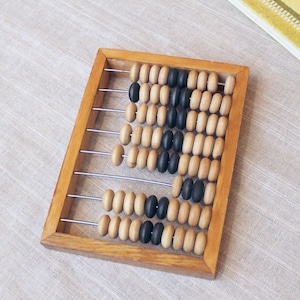 ABACO IN LEGNO Vintage/ Piccolo abaco in legno, calcolatrice retrò/ Accessorio scolastico vintage/ URSS