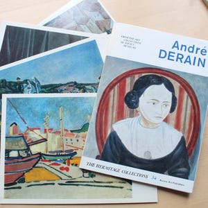 ANDRÉ DERAIN_ ART CARDS A5 vintage / 16 cartes d'art avec des peintures d'André Derain, peintre français / URSS