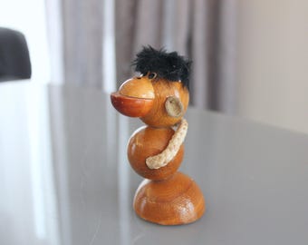 MONKEY_BOTTLE OPENER Vintage/ Wooden Bottle Opener Monkey/ Vintage Kitchen Accessory/ Latvia