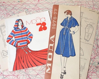 2 FASHION BOOKLETS Ukrainian Vintage/  Fashion 1976-1977, 1978 Booklets/ Ukrainian Vintage Fashion Booklets/ Ussr