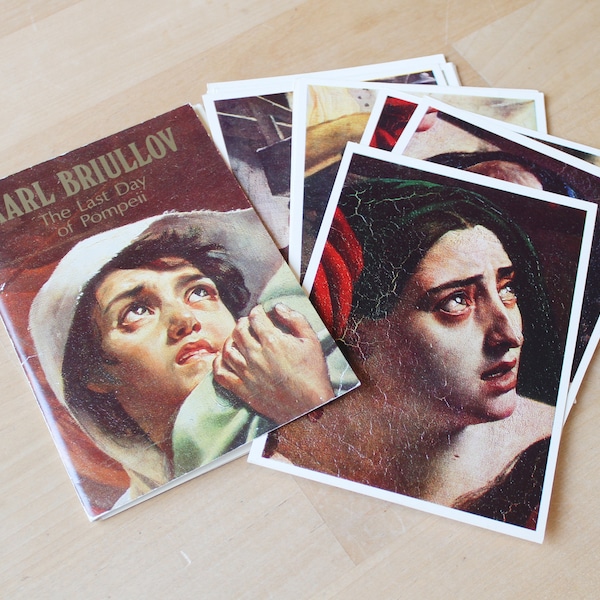 KARL BRYULLOV_16 CARDS Vintage/ 16 Art Cards, Karl Bryullov_The Last Day of Pompeii/ Russian  Vintage Art Cards/ Ussr