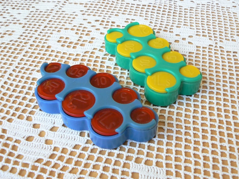 1990s COIN CASE Vintage Plastic Coin Case Latvian Vintage Accessory Latvia