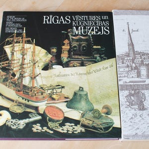 RĪGAS VĒSTURES un KUĢNIECĪBAS Muzejs Book Vintage/ Photoalbum_ Museum History of Riga and Navigation/ Vintage Art and History Book/ Latvia