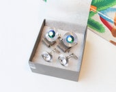2 PAIRS CUFFLINKS Vintage Retro Cufflinks, Russian Soviet Time Costume Accessories USSR