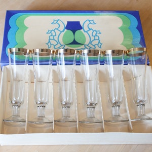 6 GLASSES in BOX Latvian Vintage/ 6 Liqueur Glasses EVA in Box/ Vintage Drinks Serving/ Latvia